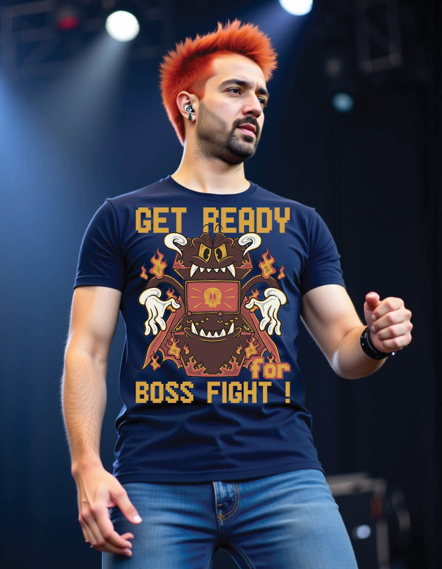 Thumbnail: arcade game machine cartoon mens printed graphic t shirt