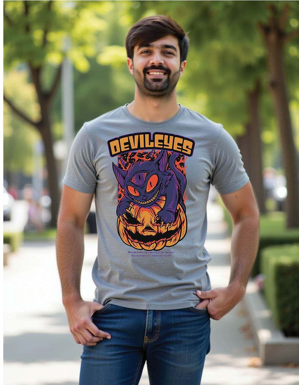 Thumbnail: scary halloween theme mens printed graphic t shirts