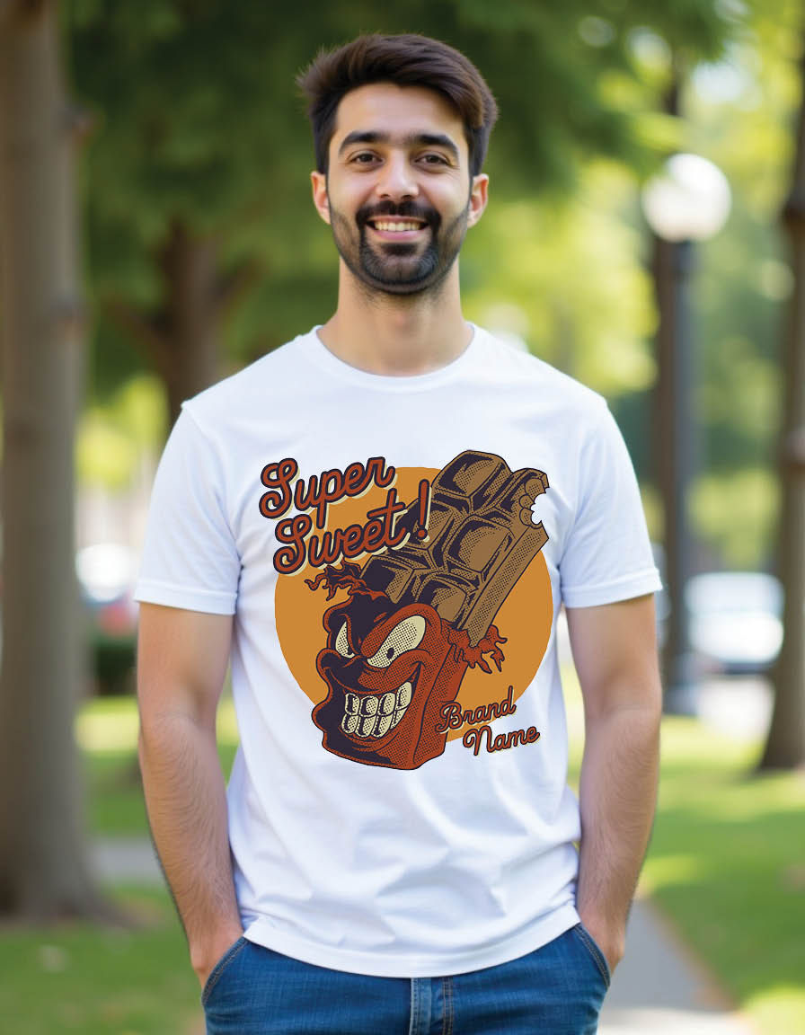 Thumbnail: cartoon of fierce faced bar mens printed graphic t shirt