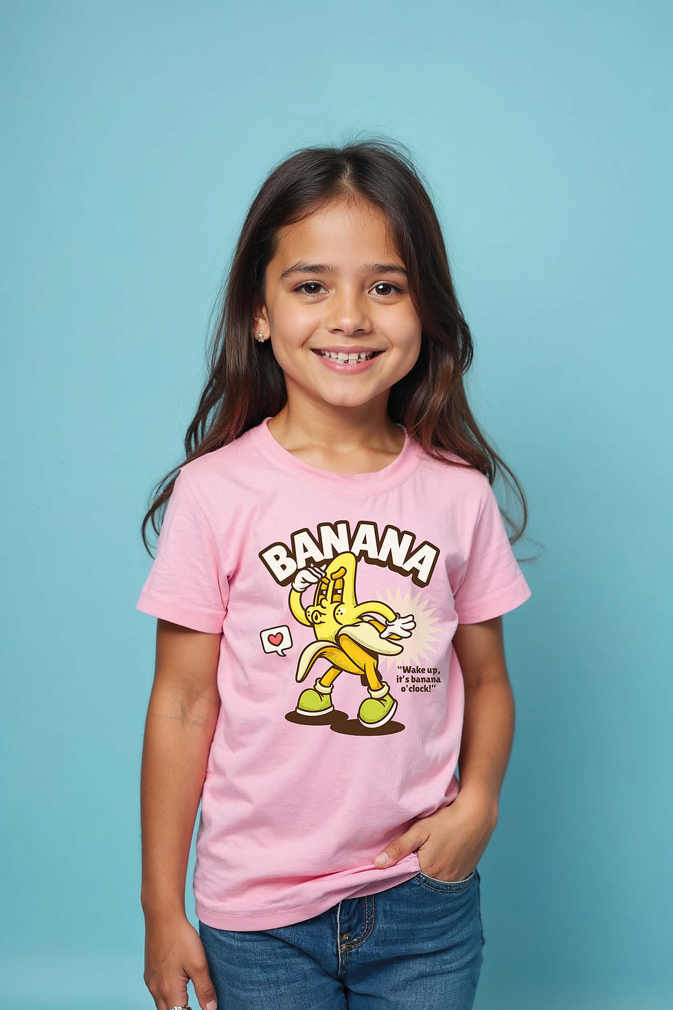 banana Cute Kids Printed T-Shirt – Drawing Print Design for Boys & Girls | Shop