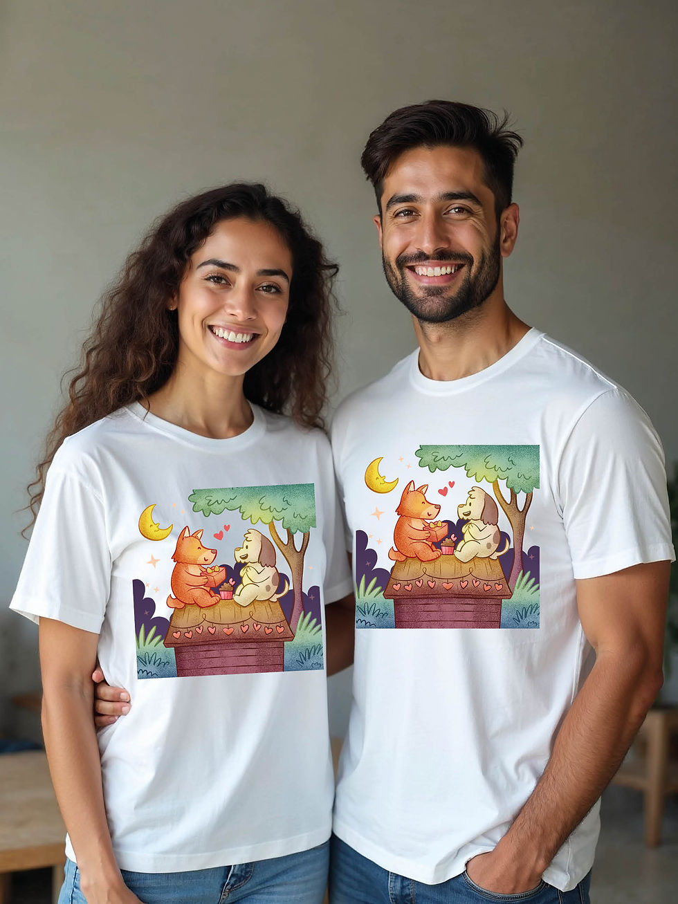Thumbnail: Valentine’s Cartoon Couple T-Shirt Lovers Edition – Discount Offer