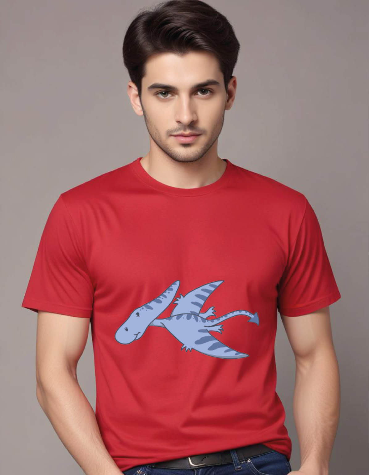 cute dynosaurs mens printed graphic t shirt