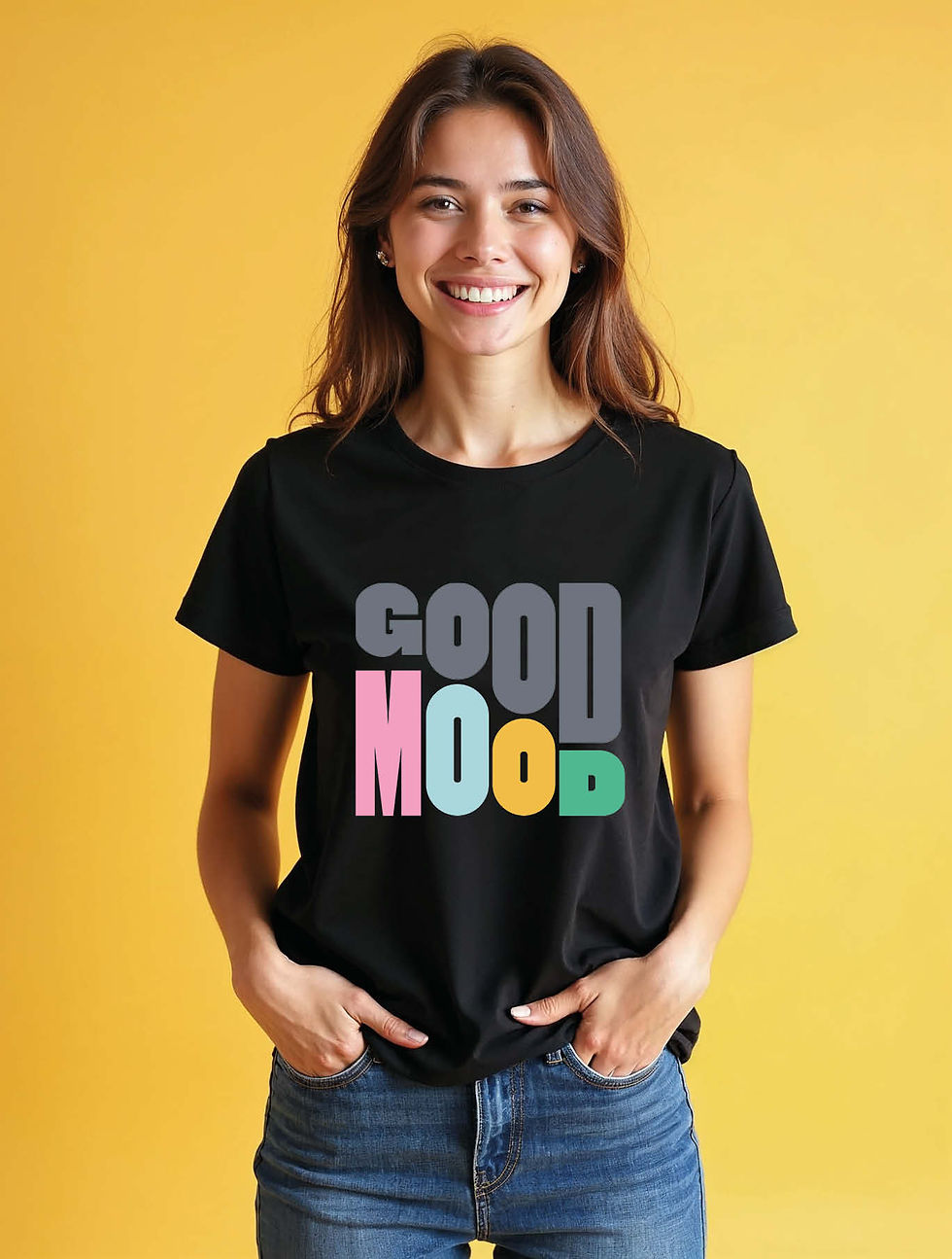 Thumbnail: good mood Classic Women’s  printed graphic T-Shirt best price