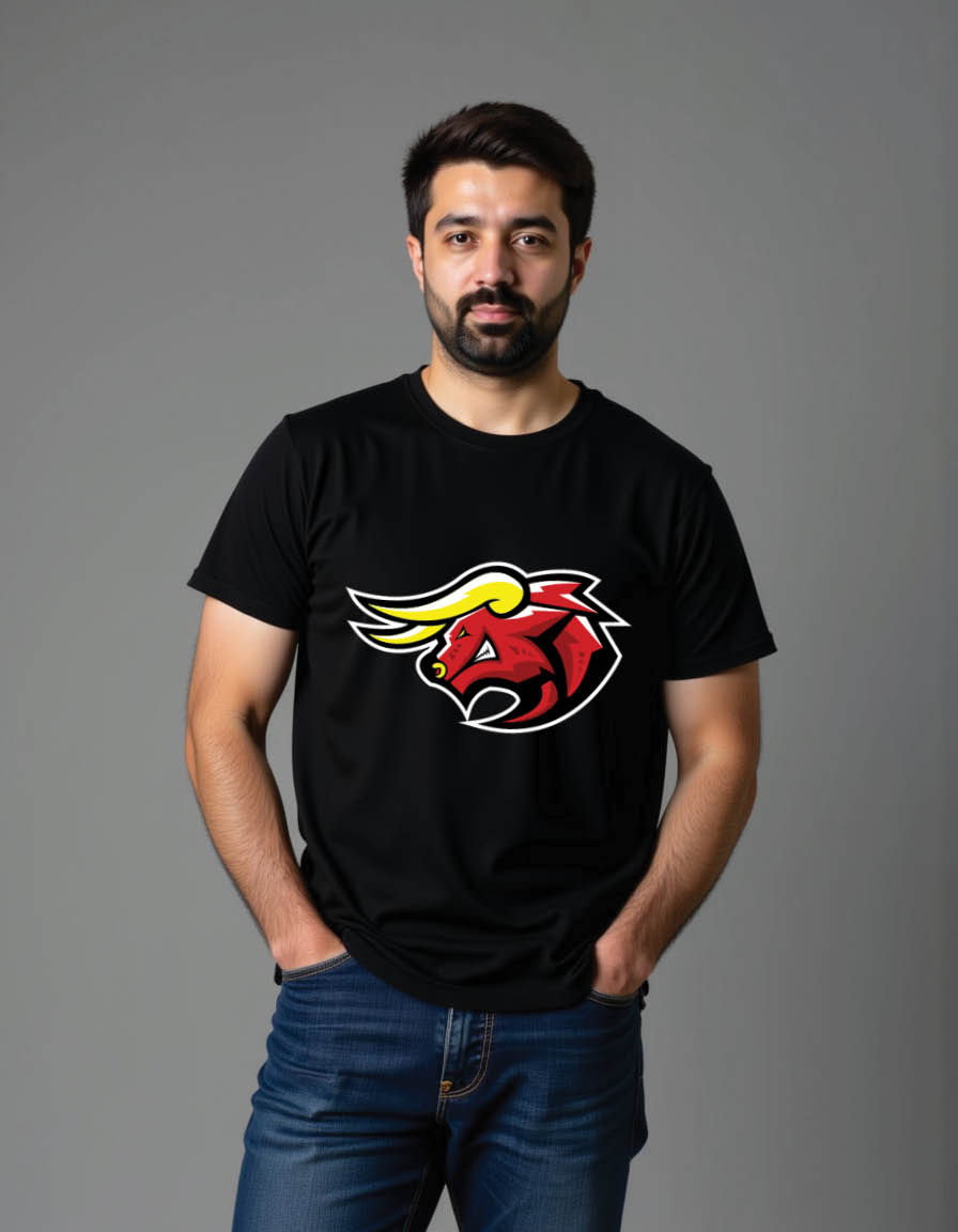 e sports team logo with viking mens printed graphic t shirt