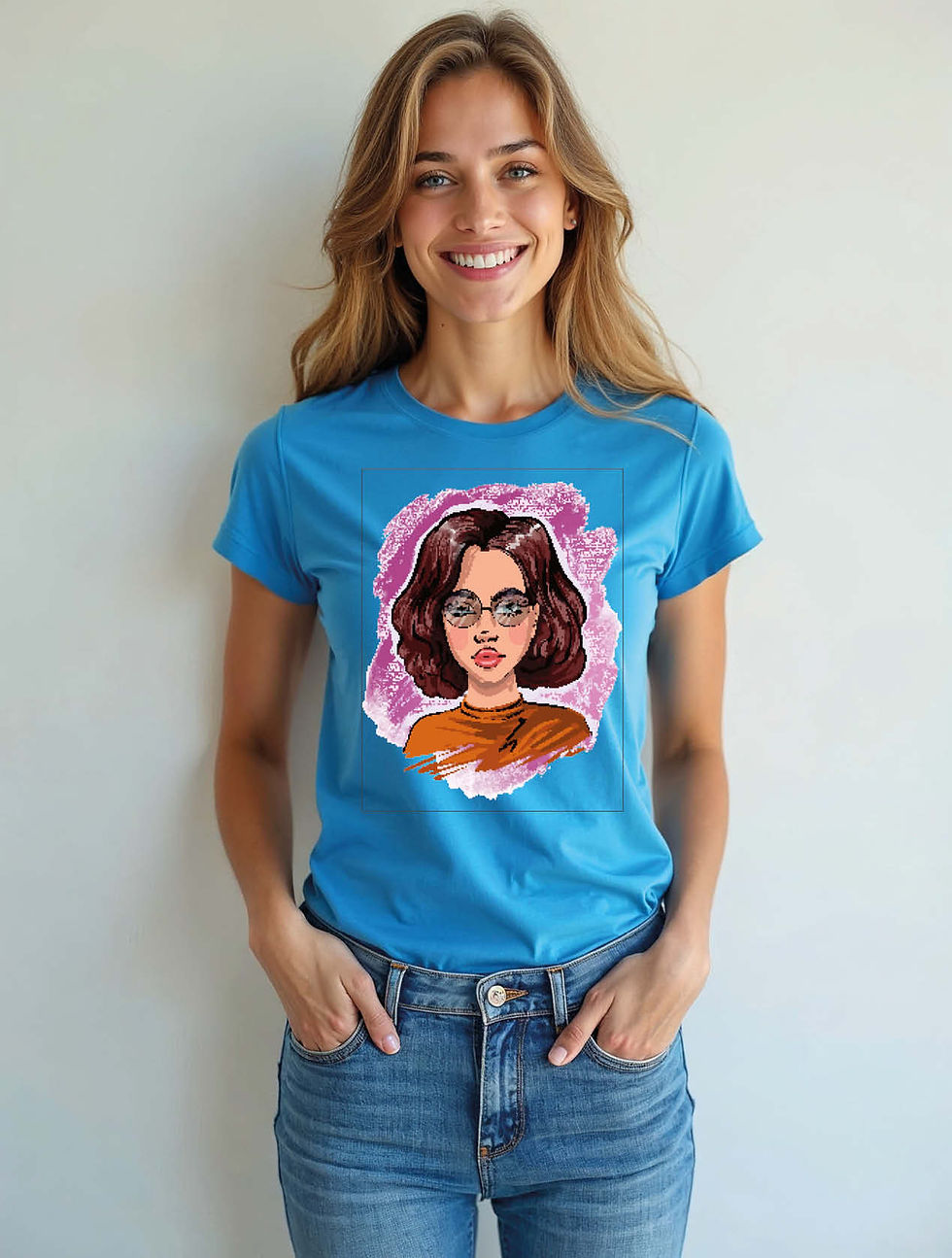 Thumbnail: Red Retro Glasses Modern Women’s Printed T-Shirt – Fast Delivery