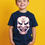 Thumbnail: Screaming Japanese Oni Mask Kids Cotton Cute Kids Typography T-Shirt – Sports