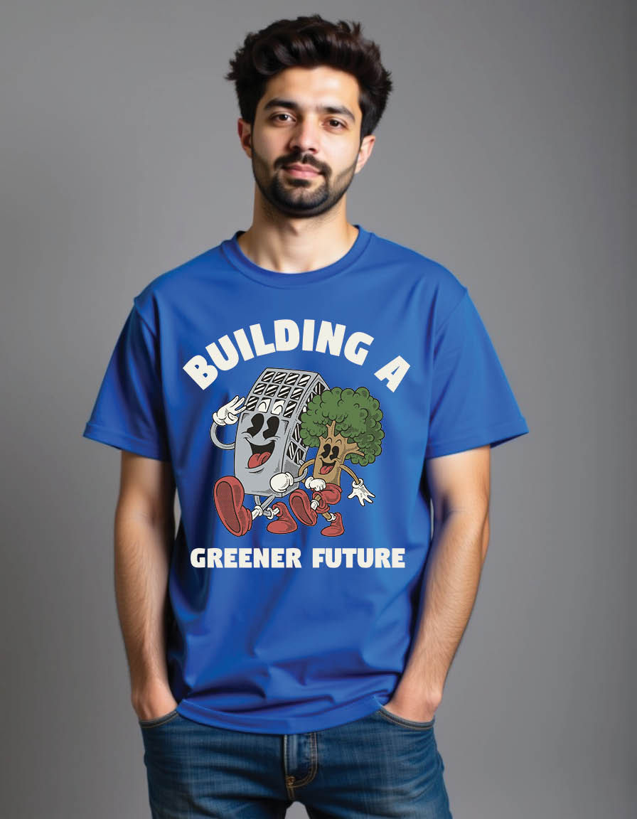Thumbnail: building greener future mens printed graphic t shirt
