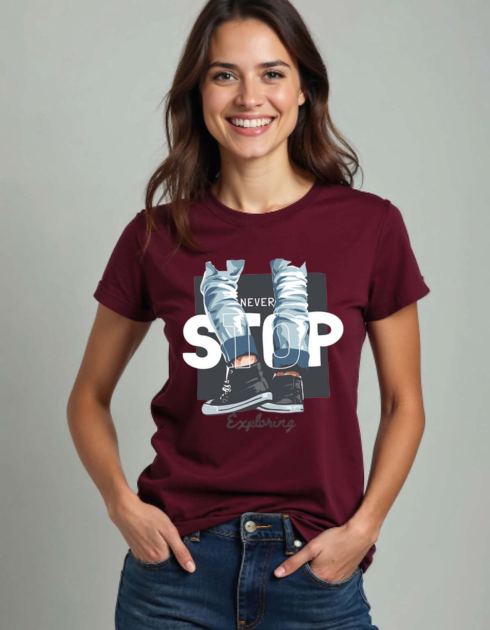 Thumbnail: Stop Printed T-Shirt for All age