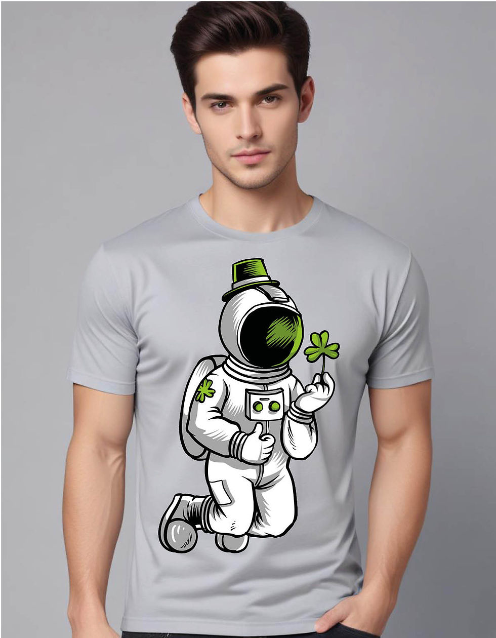 Thumbnail: irish astronaut mens printed graphic t shirt