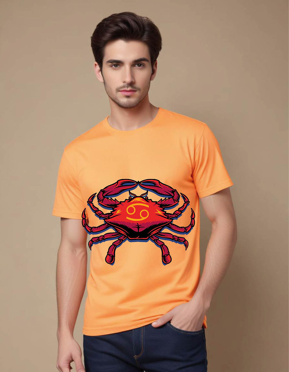 Thumbnail: cancer zodiac sign mens printed graphic t shirt