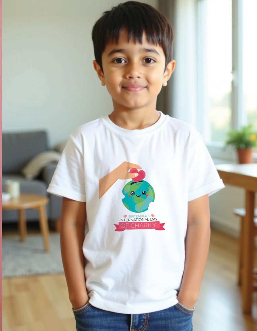 International day of charity Unisex printed graphic t shirt