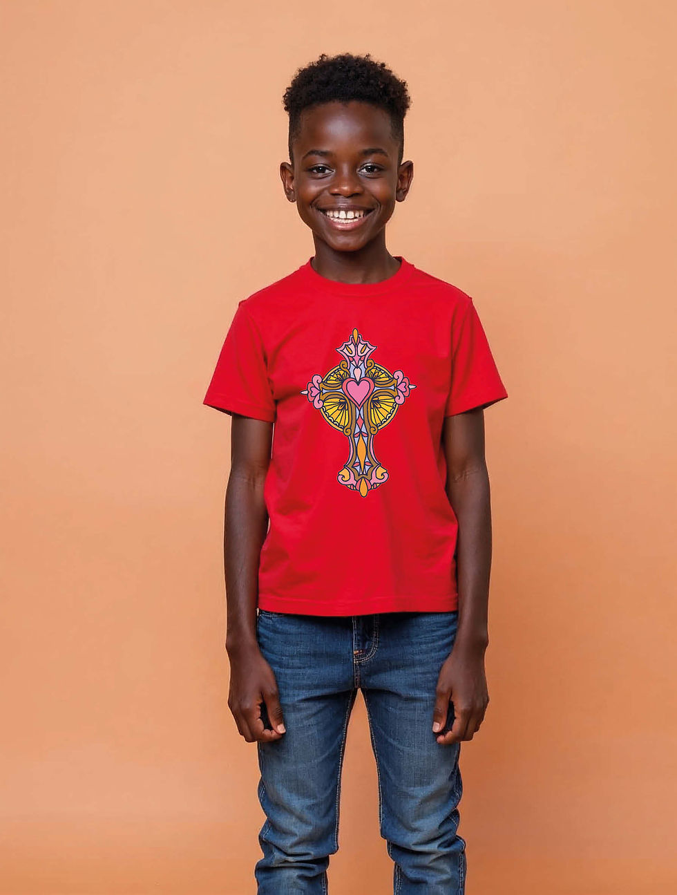 Thumbnail: Elegant Sacred Cross Unisex Printed Graphic T-Shirt For Mens, Womens & Kids