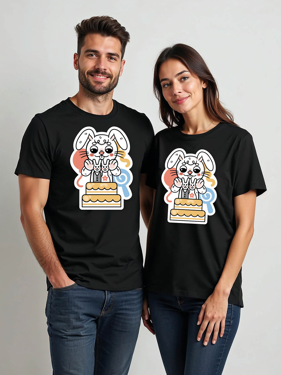 Thumbnail: Cute Cartoon Couple T-Shirt Lovers Edition – Hot Deal
