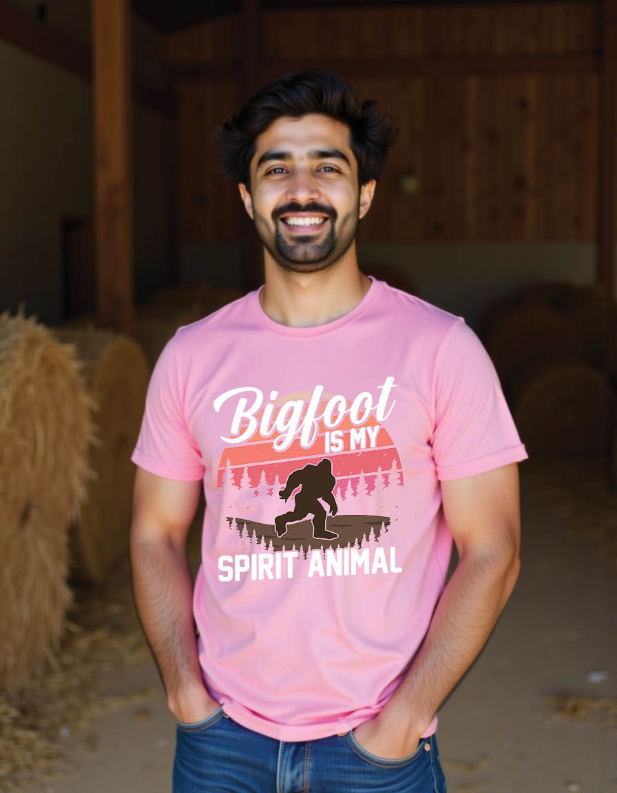Thumbnail: bigfoot is my spirit animal bigfoot mens printed graphic shirt