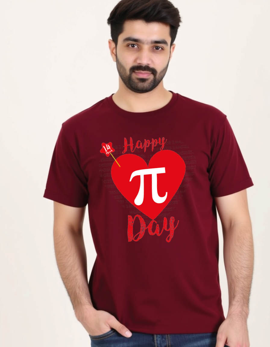 Thumbnail: Happy lovers day Unisex printed graphic t shirt