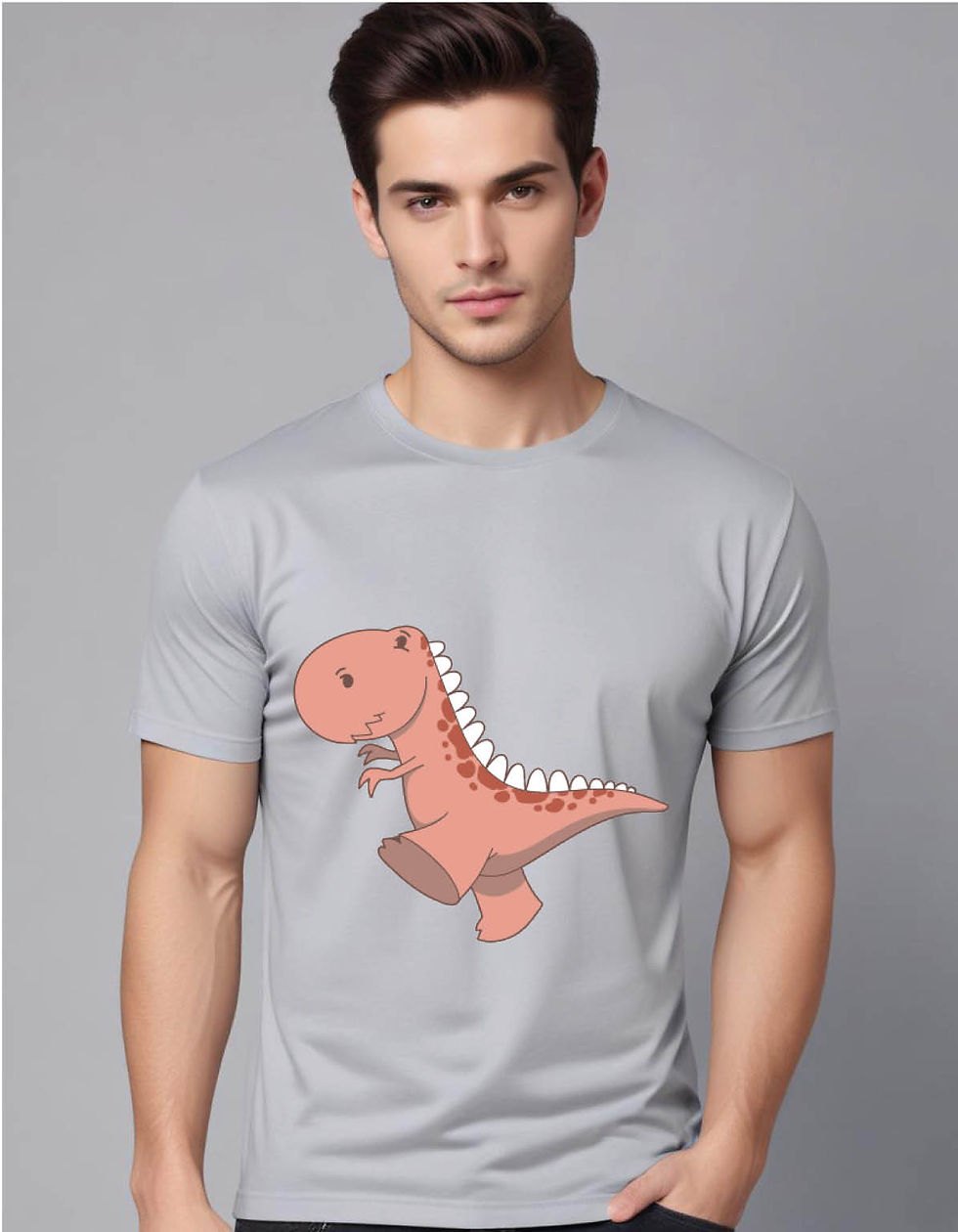 Thumbnail: cute dynosaurs mens printed graphic t shirt