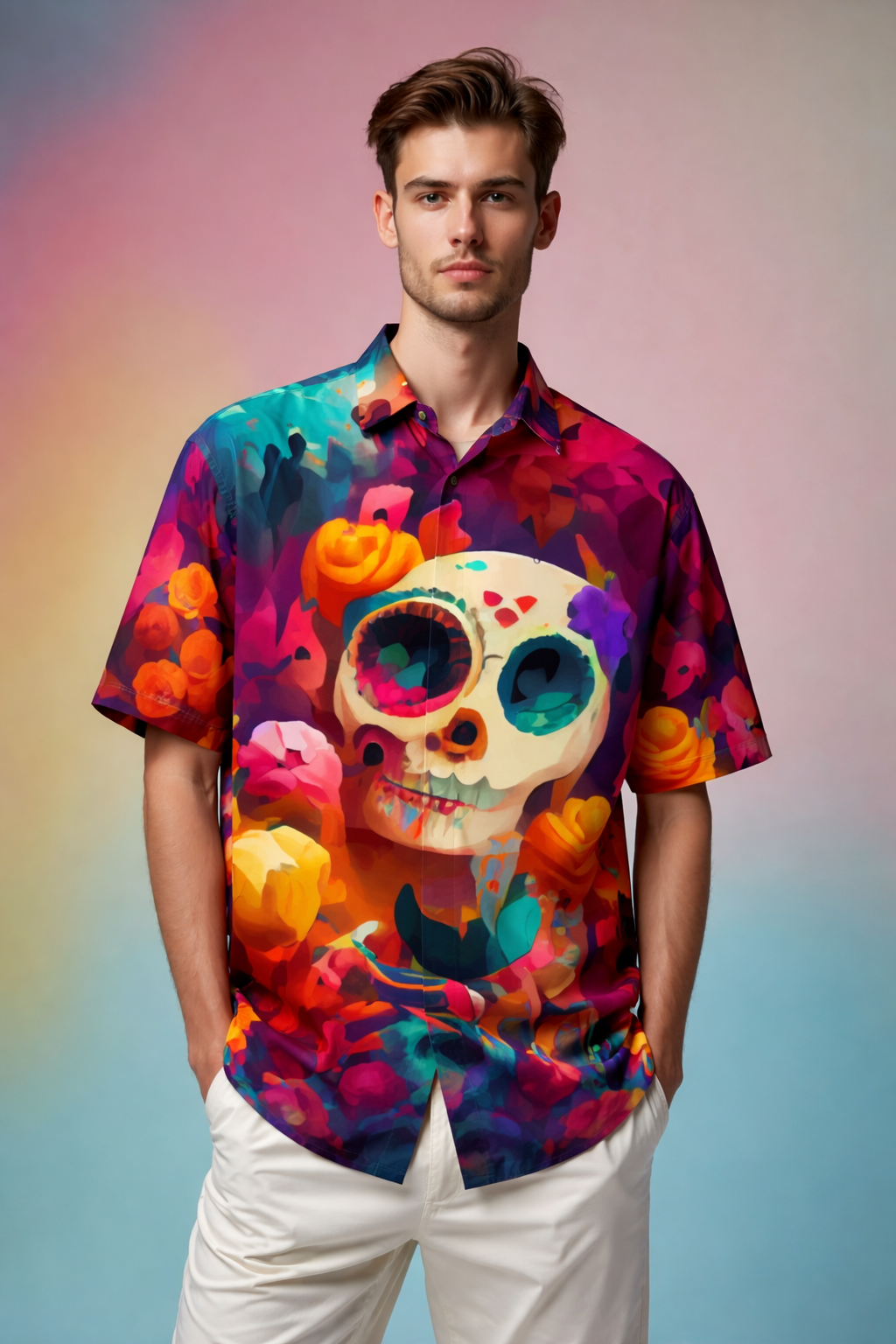 The Dead style Streetwear Patterned Oversized Shirt – Exclusive Drop