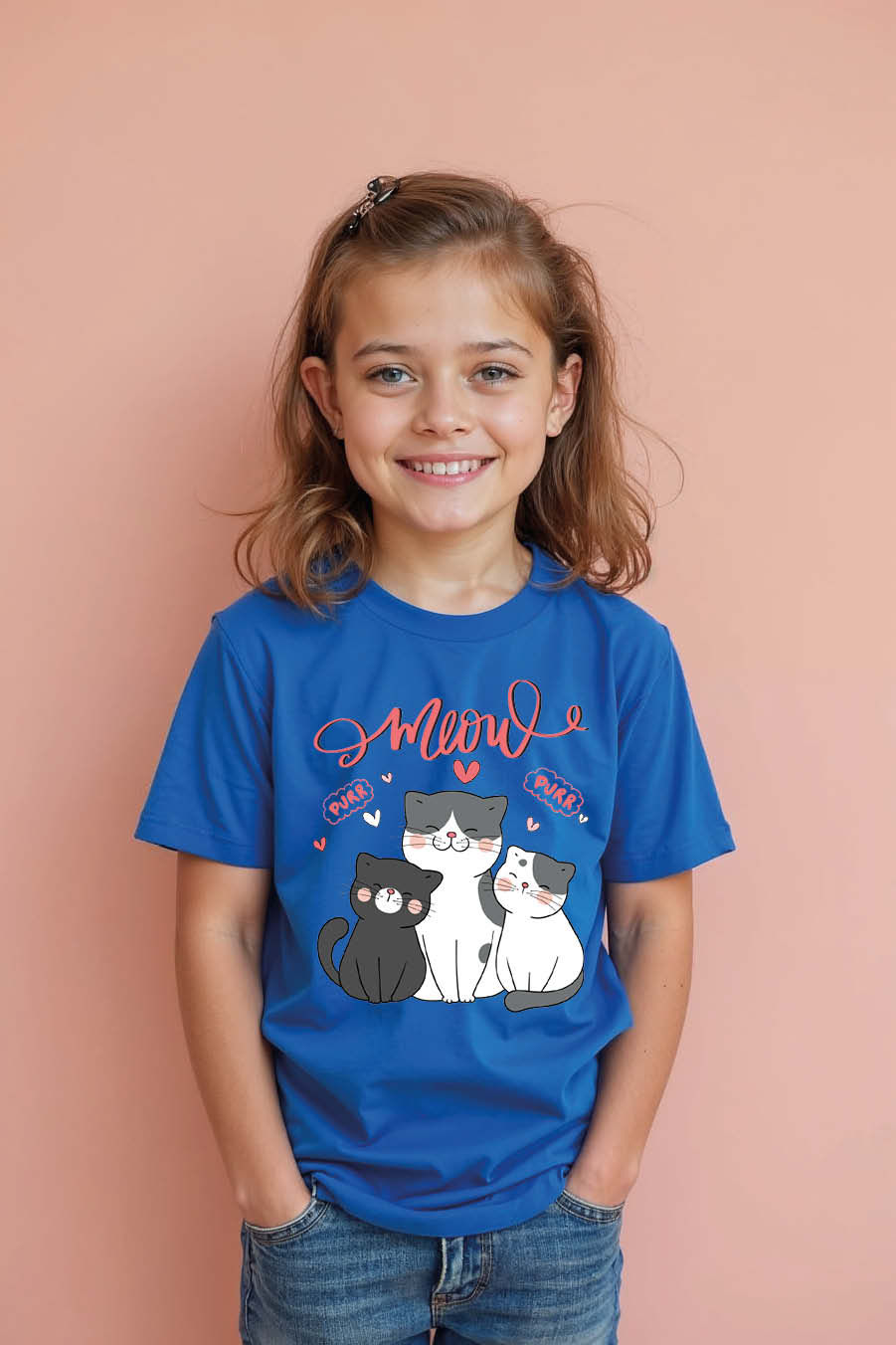 Meonl Comfortable Cartoon Printed T-Shirt for Boys & Girls – Drawing Print