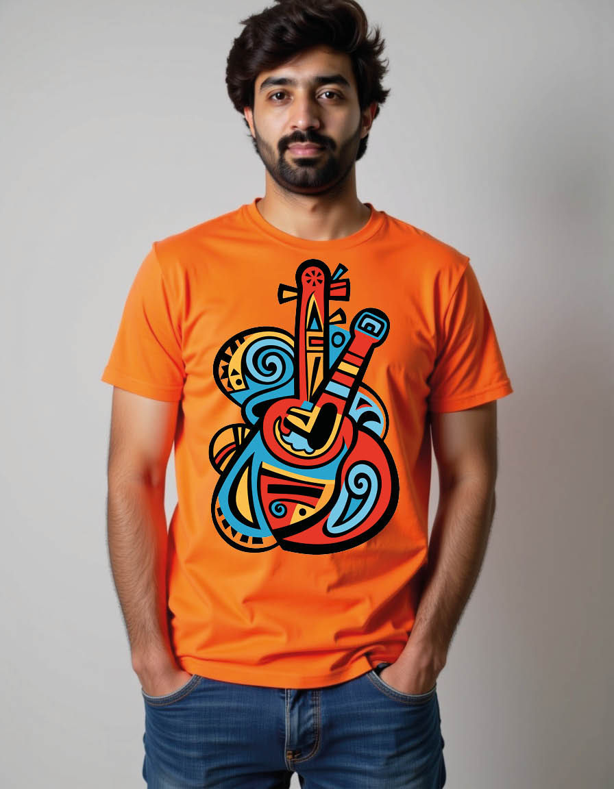 Thumbnail: guitar mens printed graphic t shirt