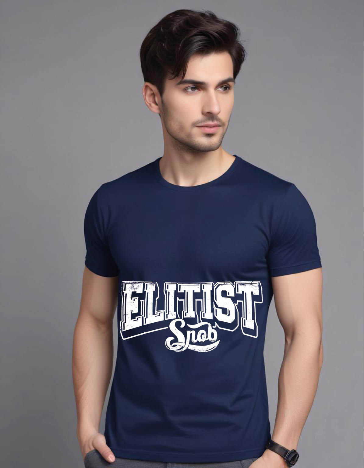 elitist snob chalkboard typo design mens printed graphic t shirt