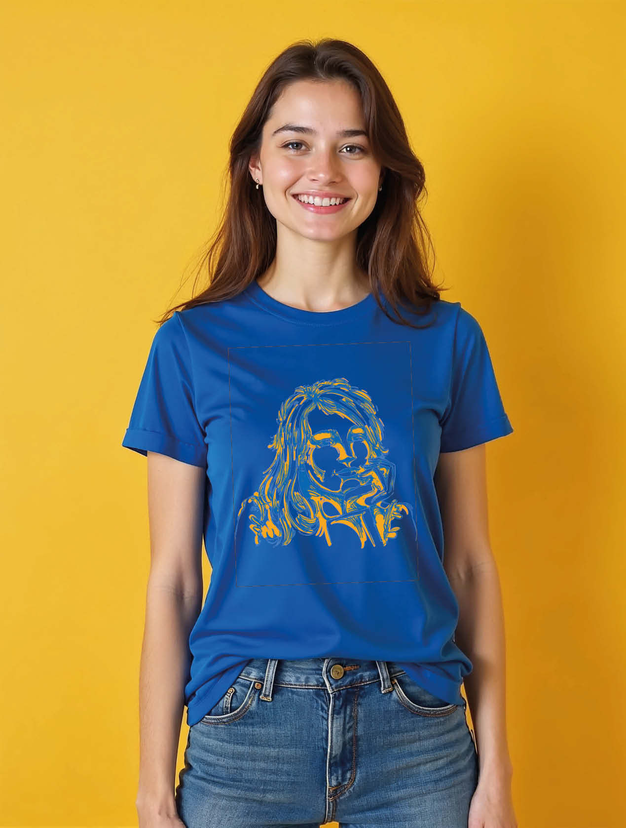 Stylized Portrait Casual Women’s Printed Graphic Streetwear T-Shirt – Buy Now