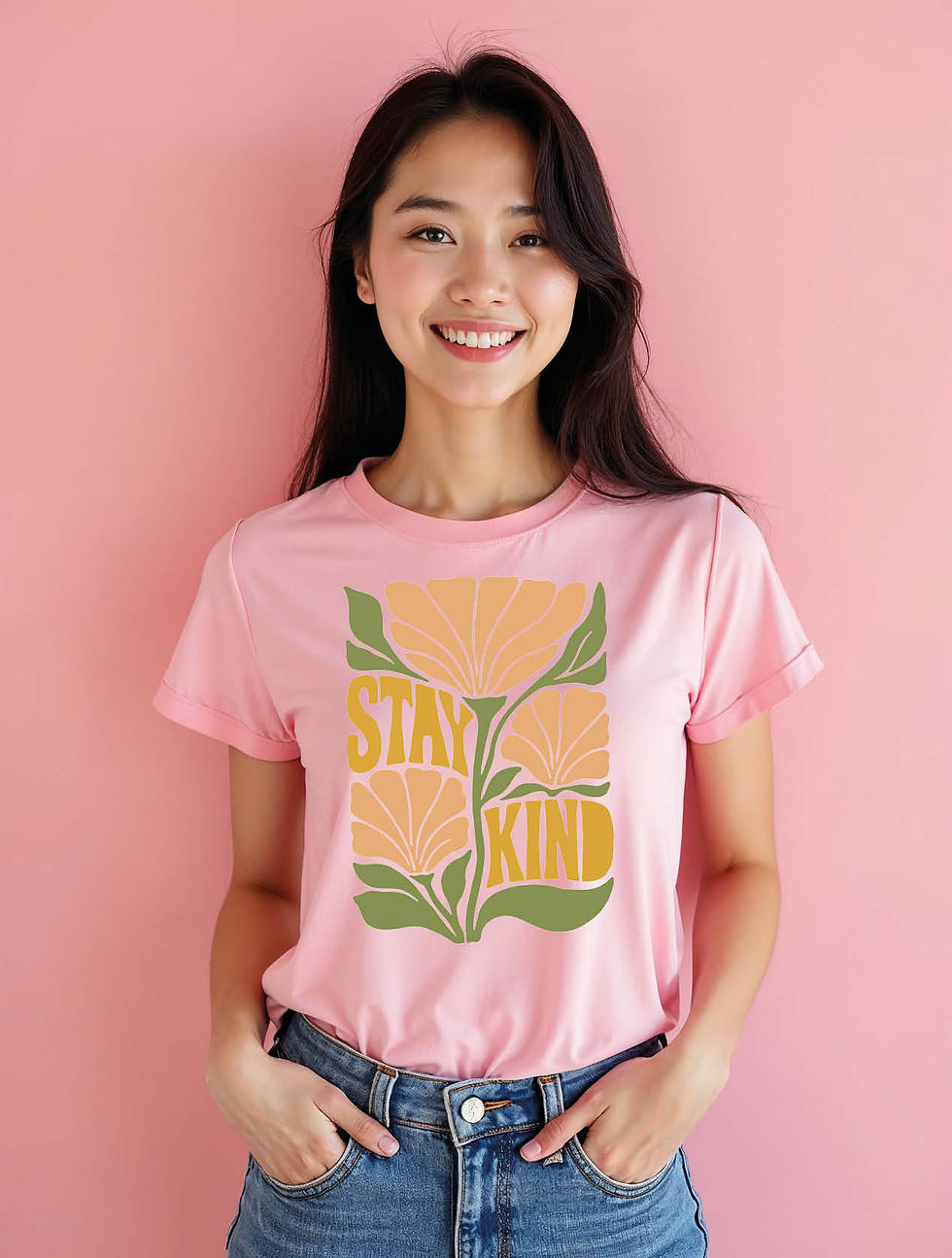 Thumbnail: stay kind Stylish Women’s Printed Graphic Streetwear T-Shirt – Sale
