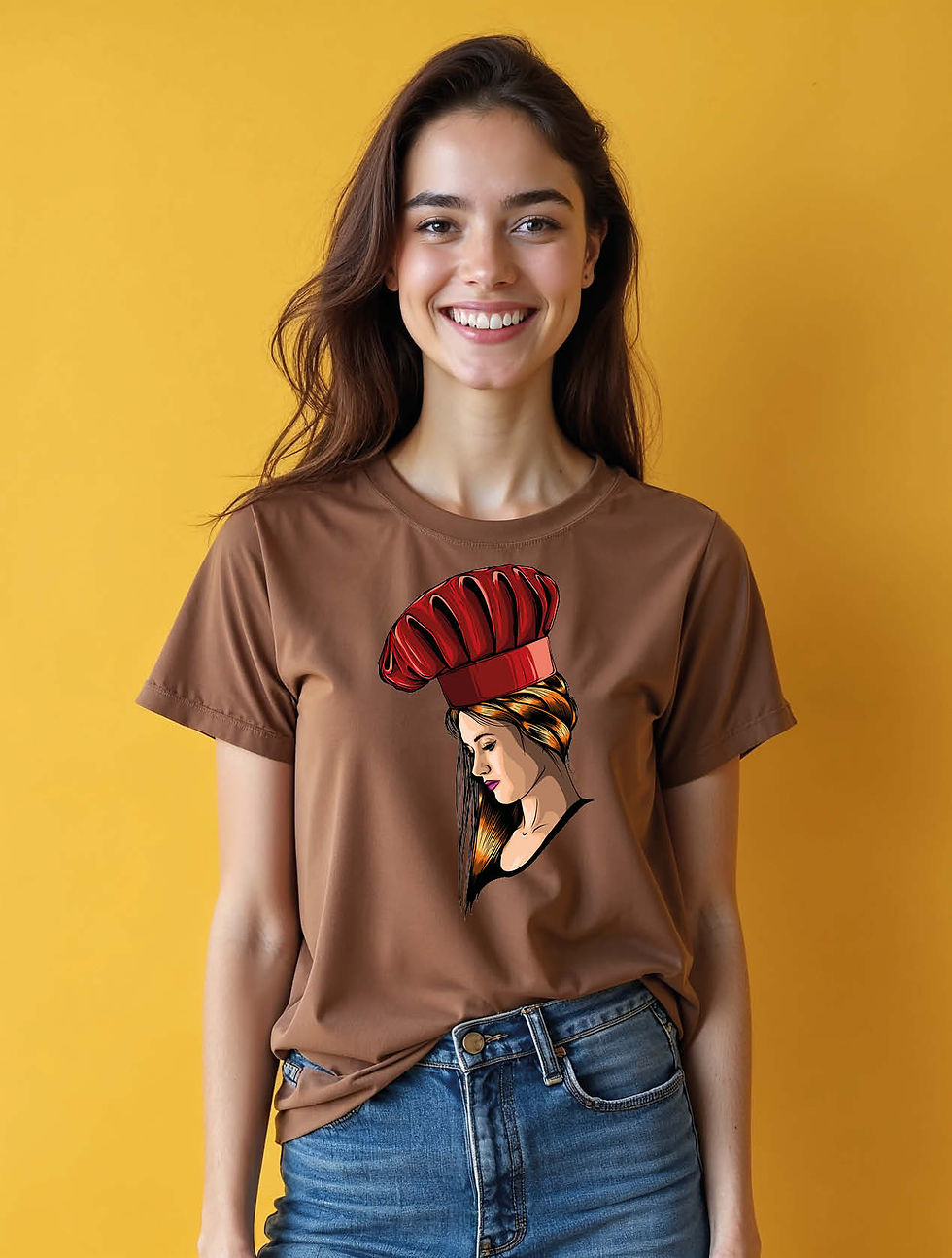 Thumbnail: The Culinary Muse Casual Women’s Graphic Stylish  T-Shirt – Sale