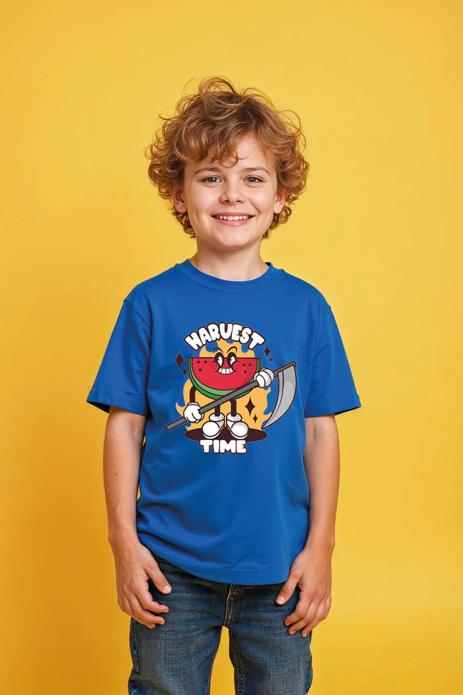 Thumbnail: Summer Fruit To Eat Cute Casual Kids Printed T-Shirt – Design Print Design