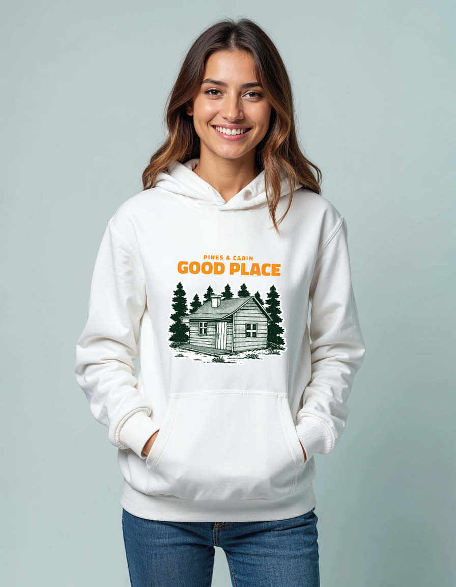 Thumbnail: Pines and carin good place Unisex Graphic Printed Hoodie