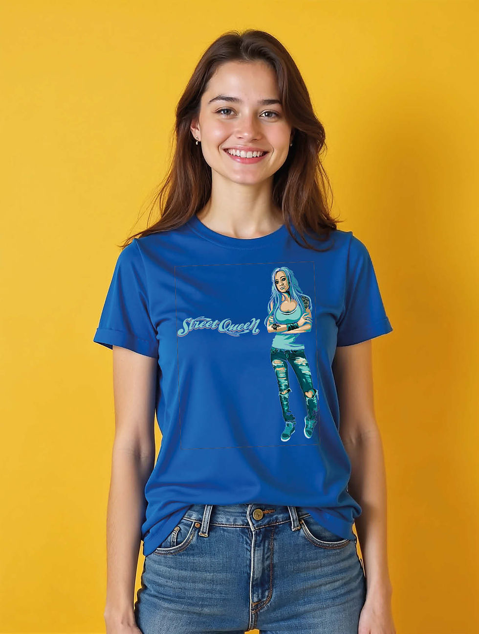 Thumbnail: street queen Cool Women’s Printed Graphic Streetwear T-Shirt – Buy Now