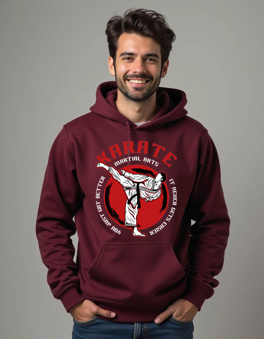 Thumbnail: karate Stylish Men’s Streetwear Hoodie  Graphic Print | Special