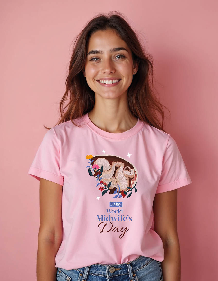 Thumbnail: World midwifes day Unisex printed graphic t shirt