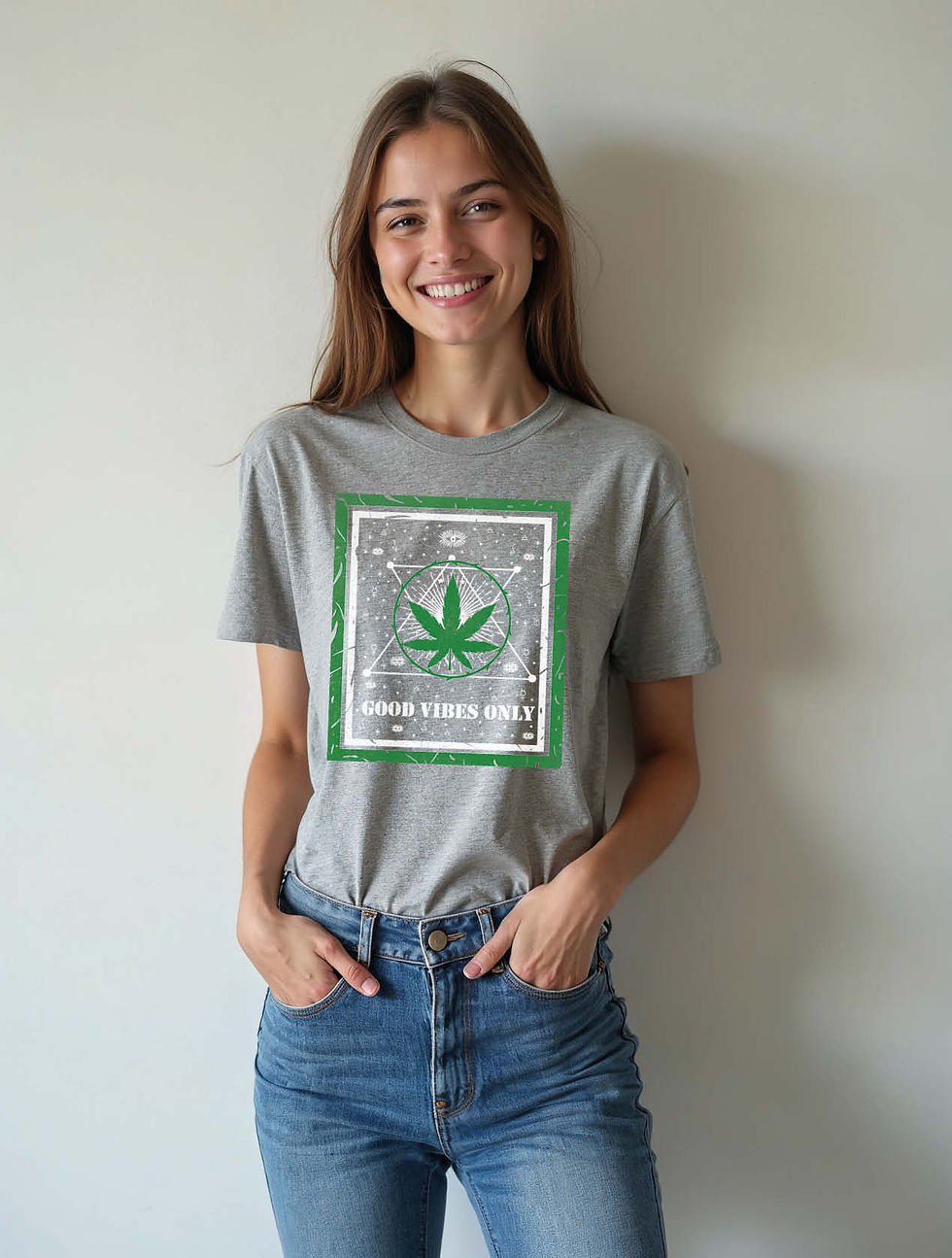 Thumbnail: good vibes only Casual Women’s Printed Graphic Streetwear T-Shirt