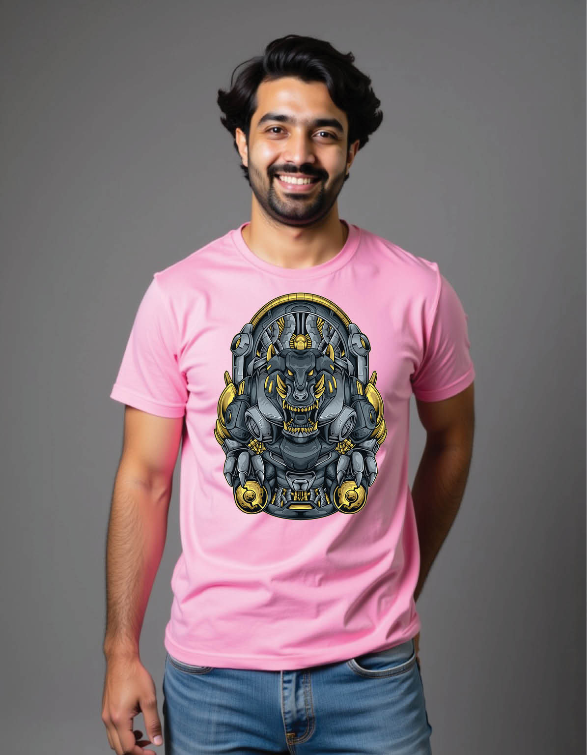 animal monste cyberpunk mens printed graphic t shirts