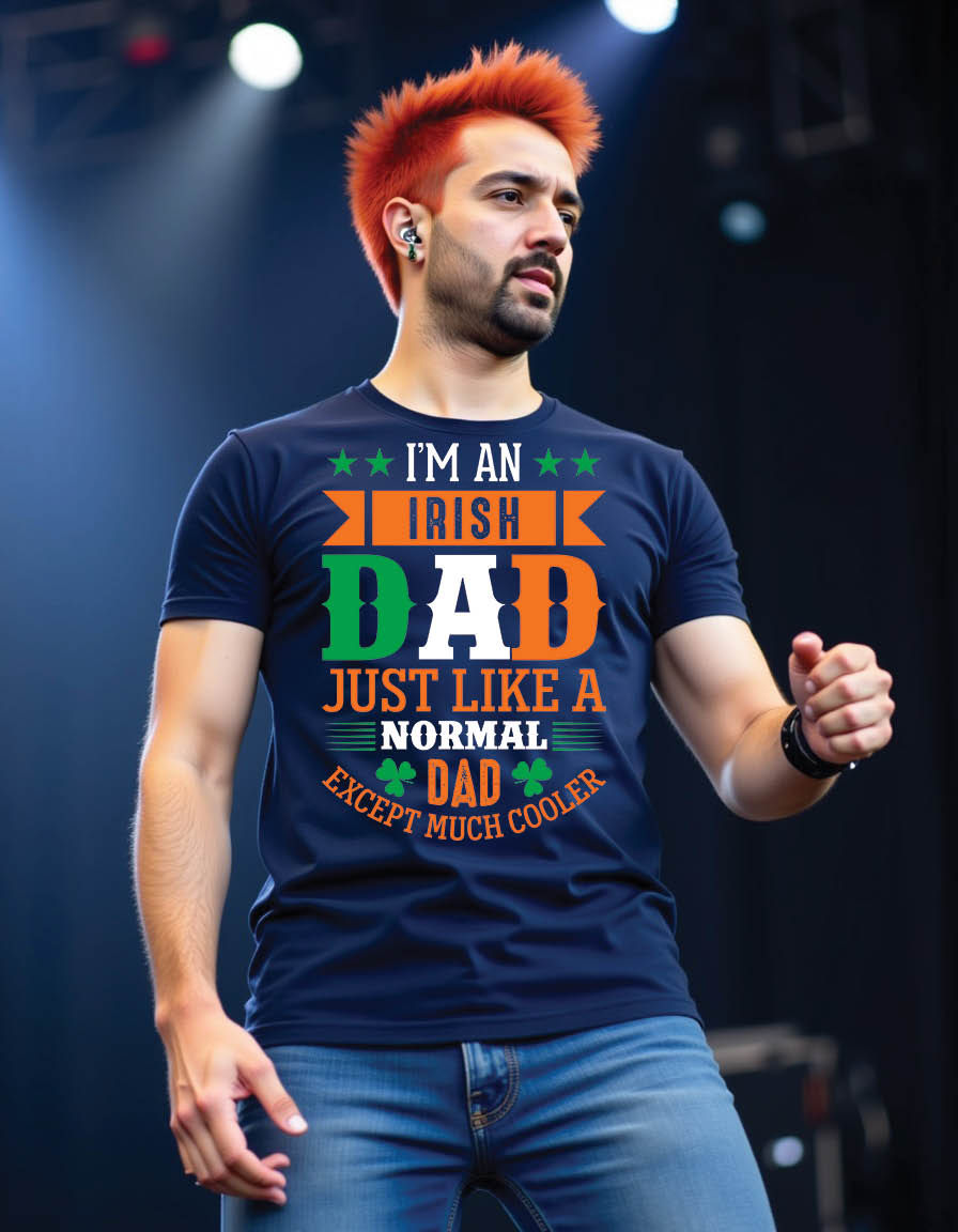 Thumbnail: im irish dad just like normal dad except much mens printed graphic t shirt