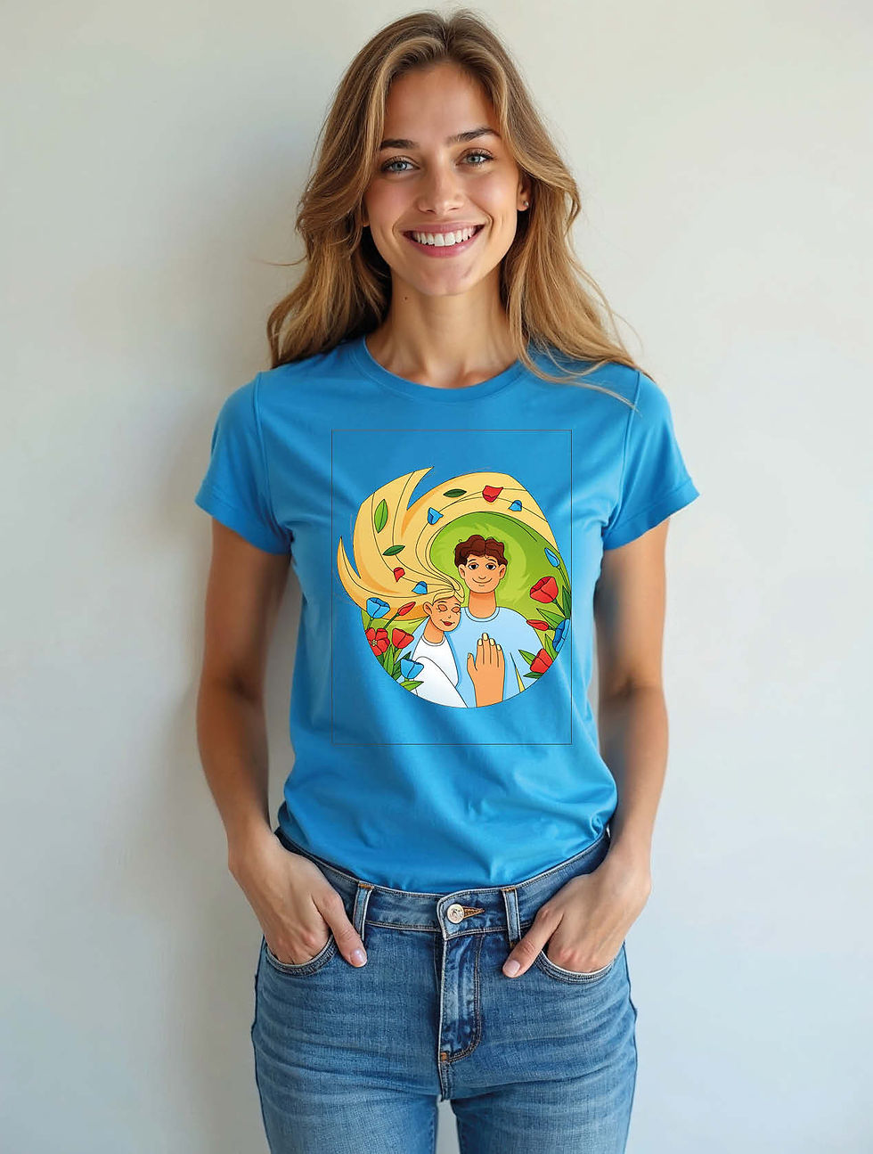 Thumbnail: Garden Embrace Urban Women’s Printed Graphic Streetwear T-Shirt – Best Price