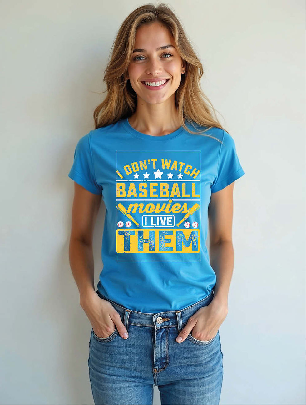 Thumbnail: I dont watch movies i live base ball Stylish Women’s Graphic T-Shirt – Fast
