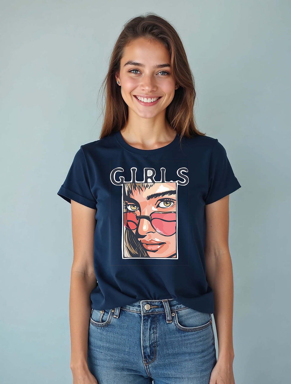 Thumbnail: girls Classic Women’s Graphic Stylish Streetwear T-Shirt Hot Deal