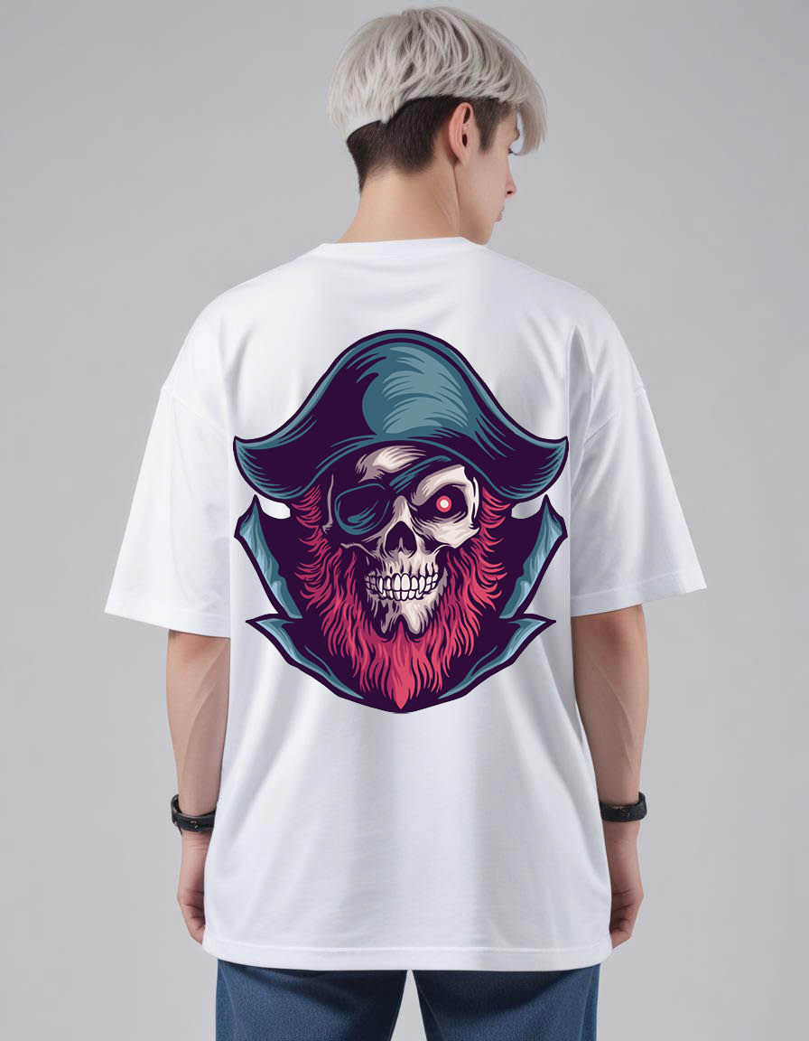 Thumbnail: pirate mascot mens Oversized Printed t shirt