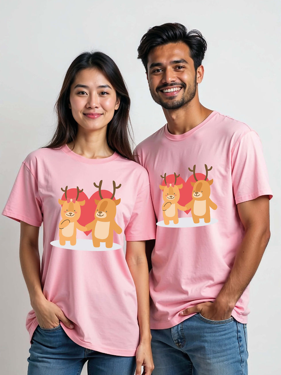 Thumbnail: Romantic Cartoon Couple T-Shirt Lovers Edition – Premium Quality