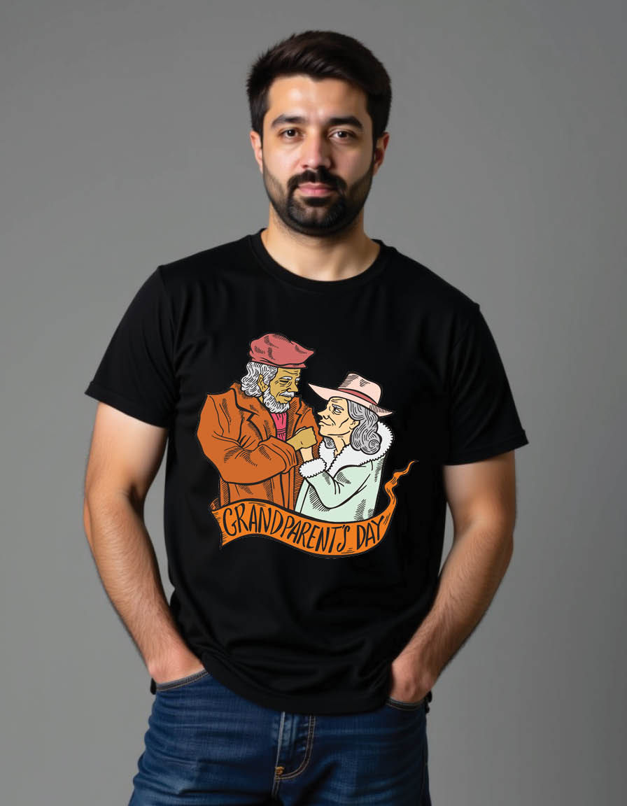 Thumbnail: grandparents day mens printed graphic t shirt