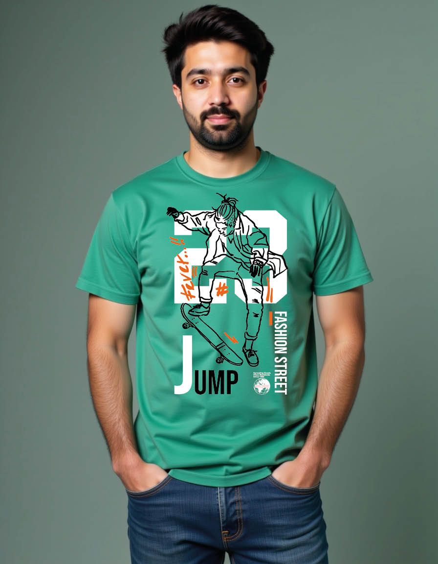 Thumbnail: JUMP mens printed graphic t shirt