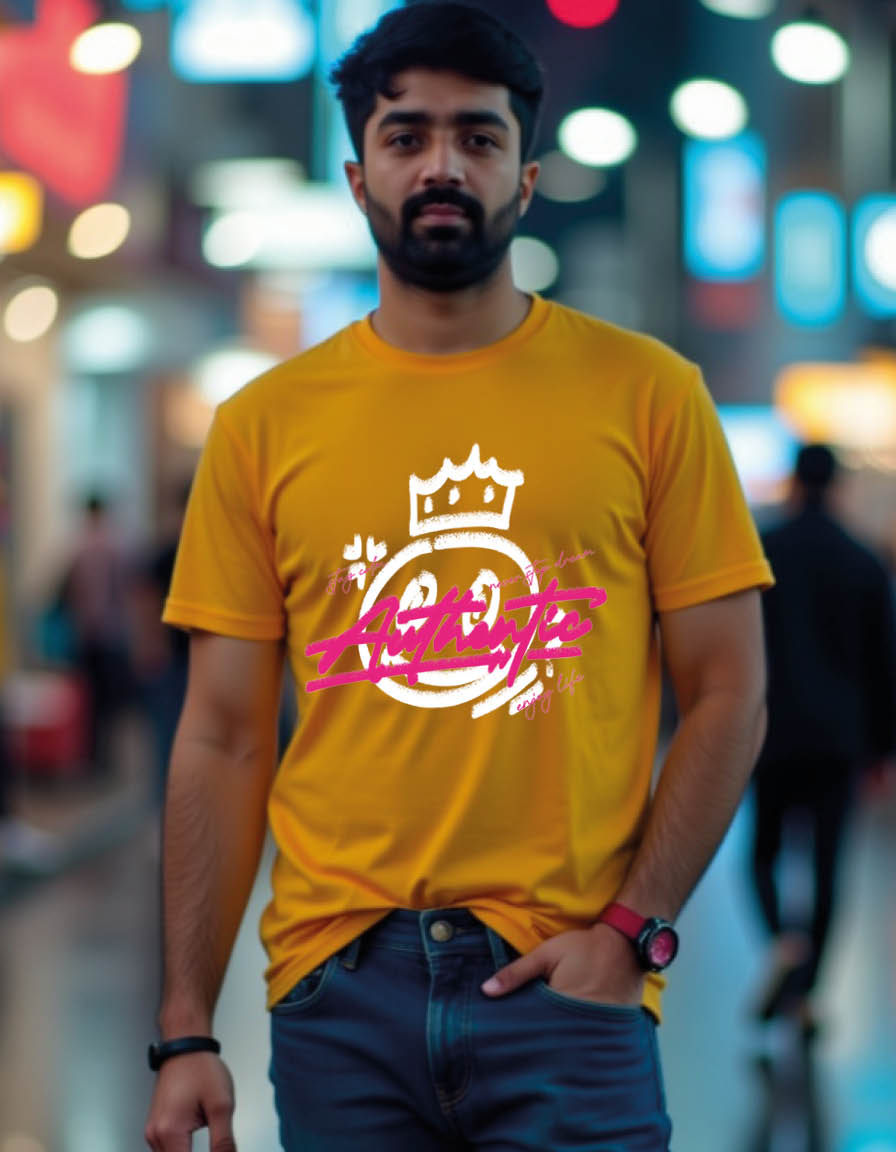 Thumbnail: AUTHANTIC  mens printed graphic t shirt