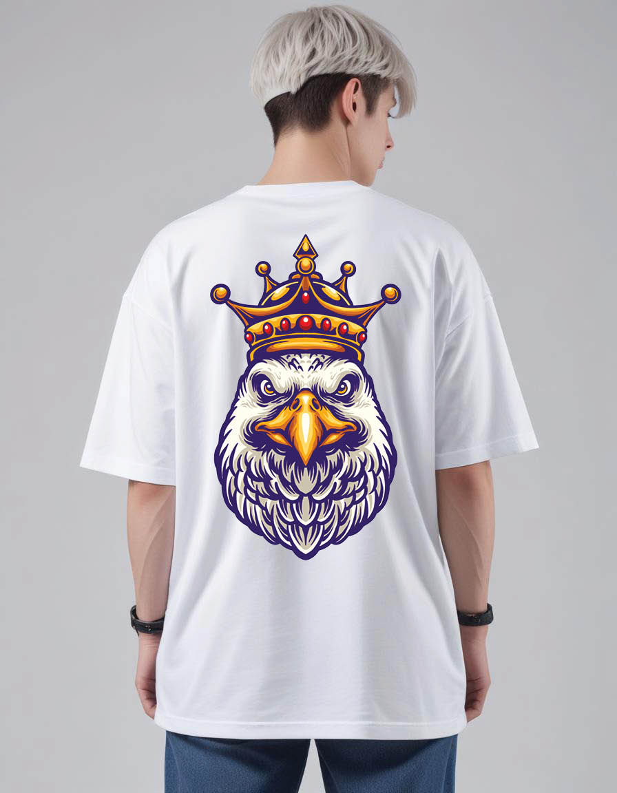Thumbnail: king eagle character mens Oversized Printed t shirt