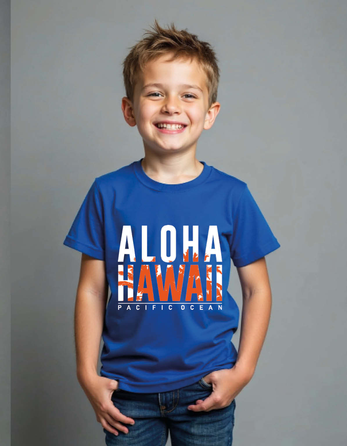 aloha hawall pacific ocean printed T-Shirt for All ages