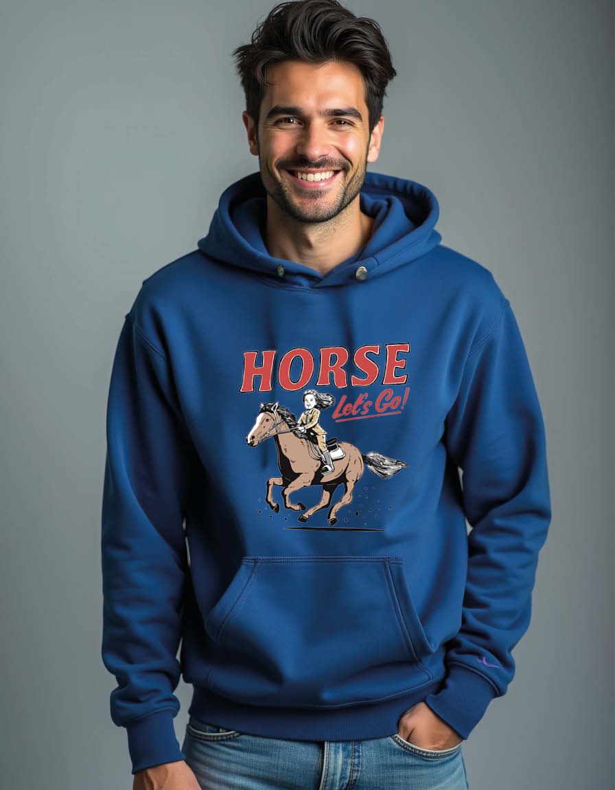Thumbnail: horse lets go to ride Unisex Graphic Printed Hoodie