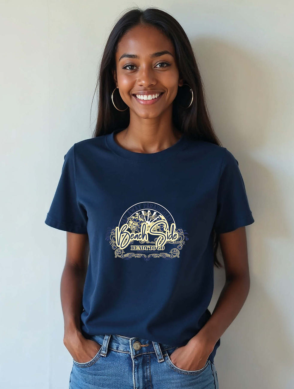 Thumbnail: Beach side ready to go Cool Women’s Printed T-Shirt – Discount Offer