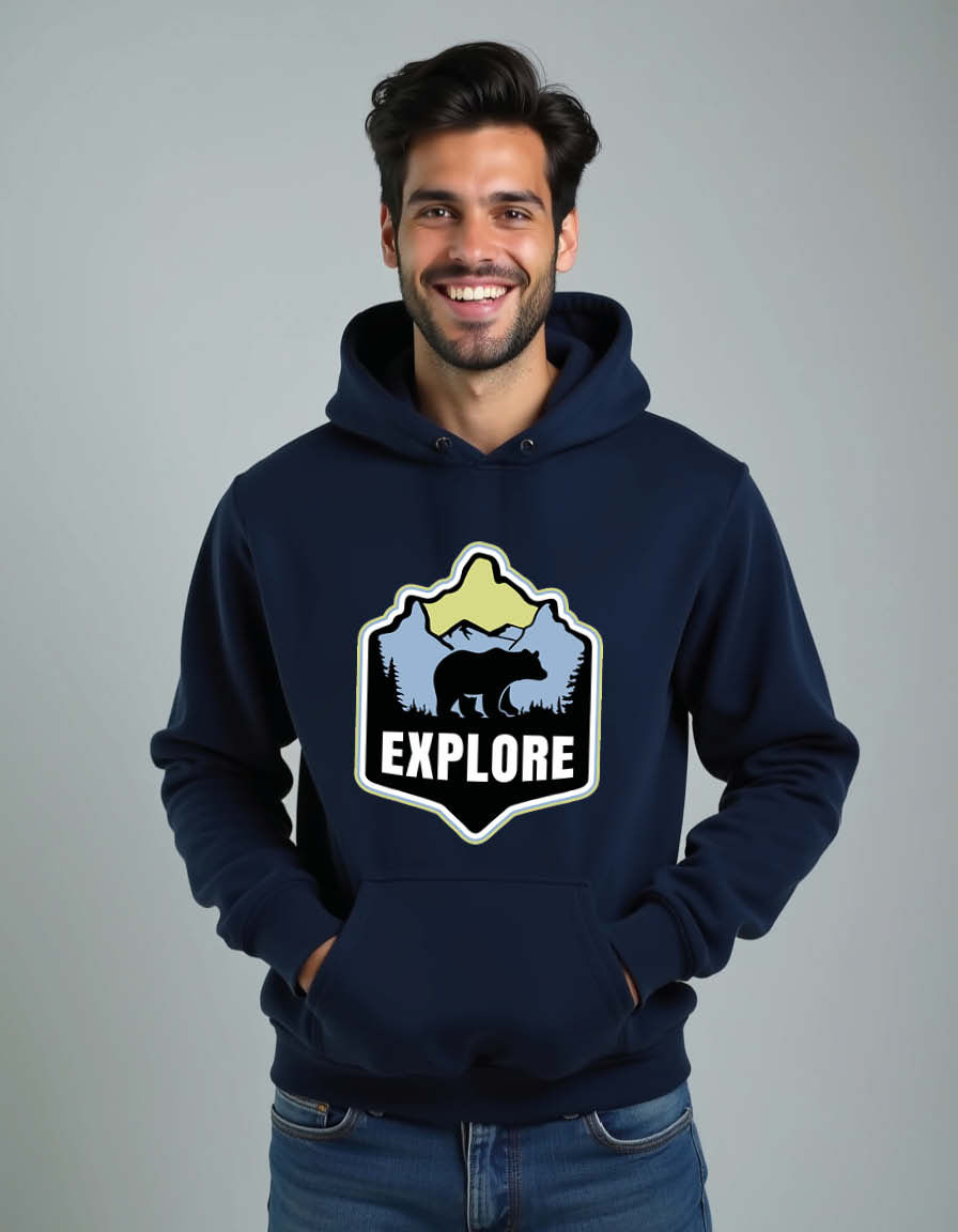 Thumbnail: Midnight explore the nature Unisex Graphic Printed Hoodie