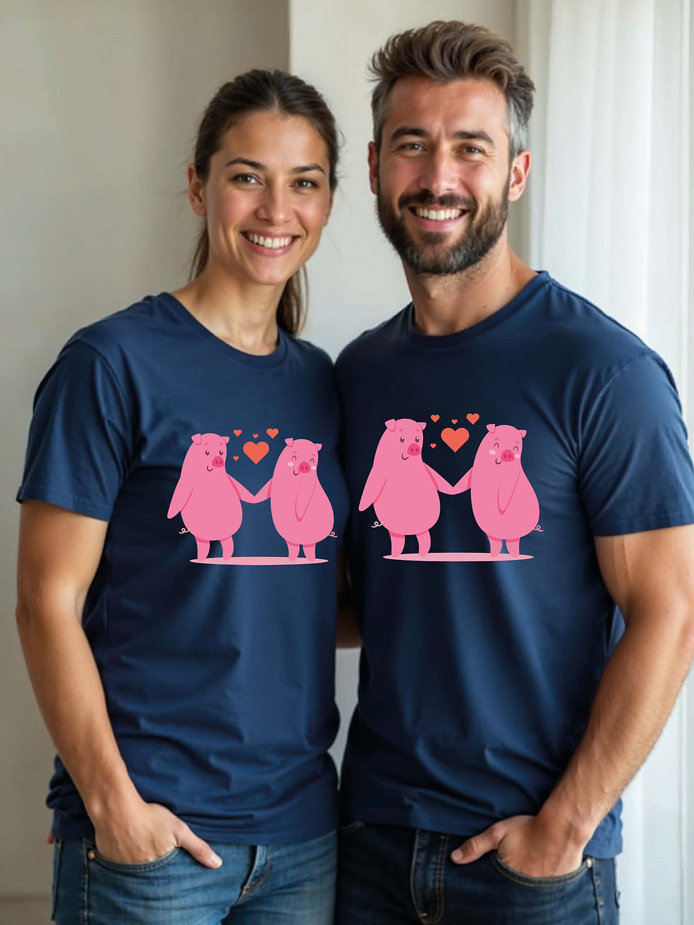Thumbnail: Romantic Animal Couple Matching Tee Lovers Edition – Limited