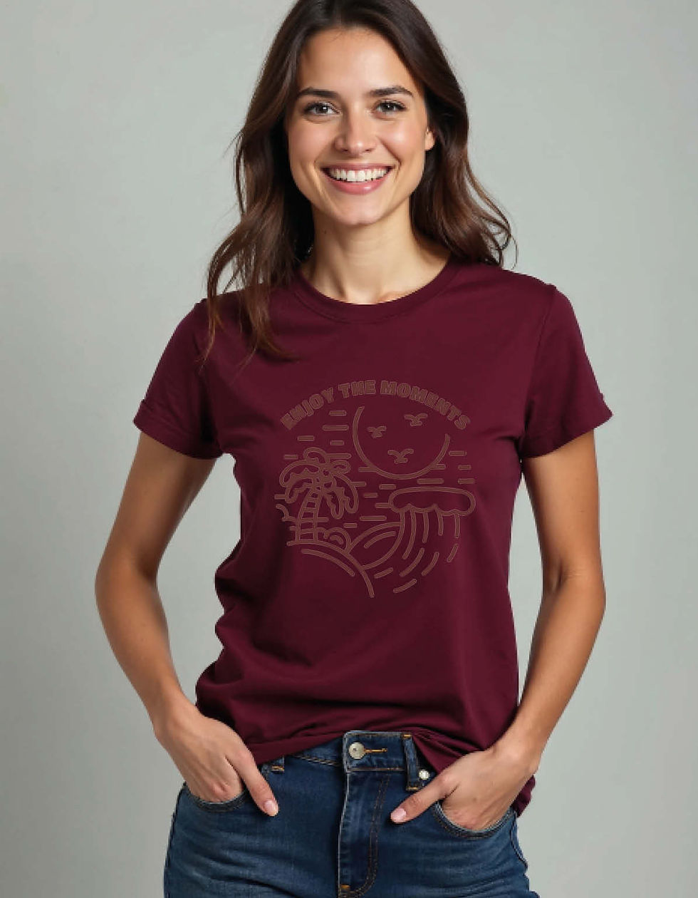 Thumbnail: Enjoy this moment Unisex Printed T-Shirt for All Age